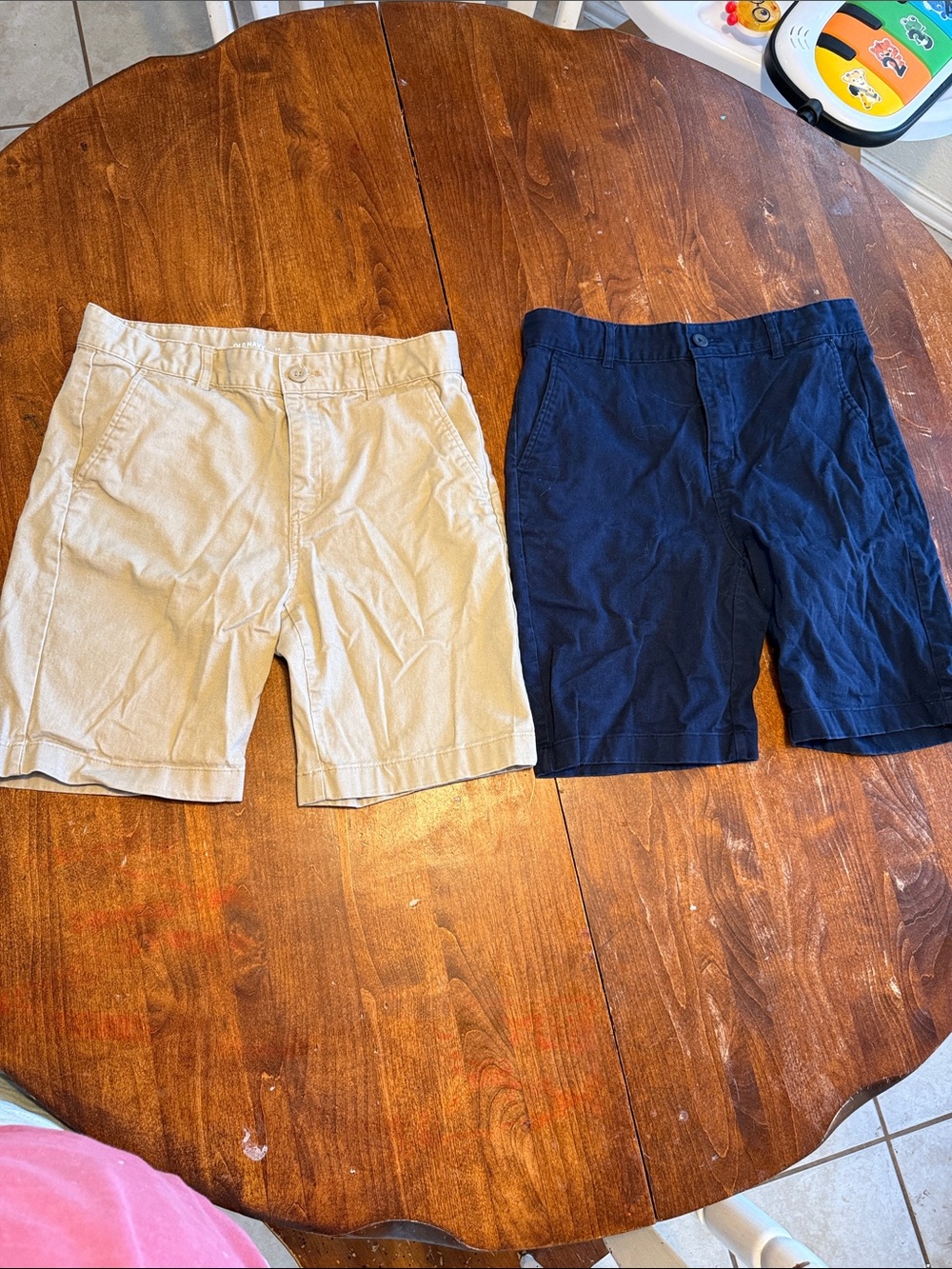 Boys Classic Chino Shorts — Navy and Khaki